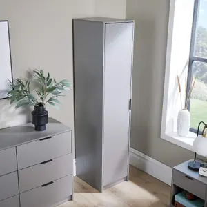 Home Source Phoenix 1 Door Wardrobe Grey