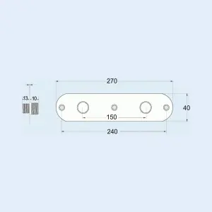 Nes Home Easy Fit Fixing Kit For Bar Shower Valve