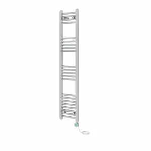 Rinse Bathrooms Smart WiFi Thermostatic Electric Bathroom Straight Heated Towel Rail Radiator with Timer 1400x300mm - Chrome