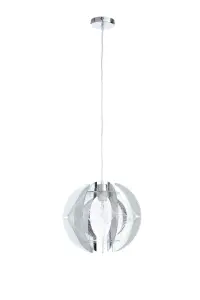 GoodHome Bastberg Transparent Pendant ceiling light, (Dia)310mm