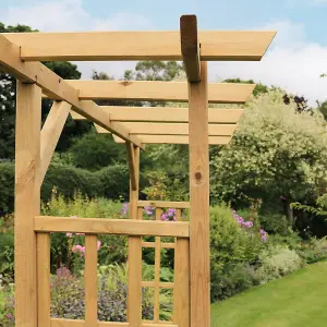 Zest Twilight Large Trellis Wooden Garden Arch Pergola Plant FSC Wood