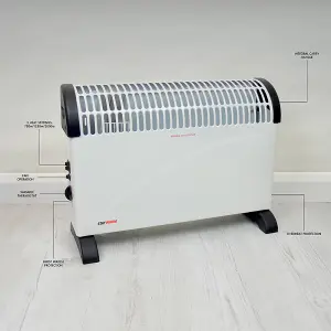 StayWarm 2000w Convector Heater with Fan Assist - White