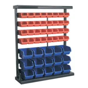 Sealey Bin Box Storage System Powder Coated Steel Racking With 47 Bins TPS47