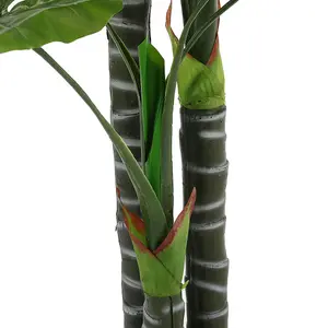 Garden Decoration Artificial Tropical Tree  in Black Plastic Pot H 160 cm