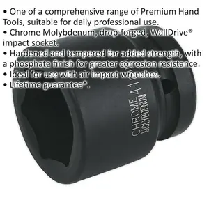 41mm Forged Chromoly Impact Socket - 1 Inch Drive for Heavy-Duty Wrenching