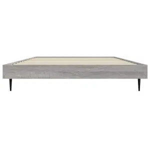 Berkfield Bed Frame Grey Sonoma 90x190 cm 3FT Single Engineered Wood