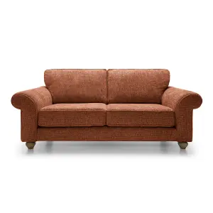 Ingrid 3 Seater Sofa in Burnt Orange