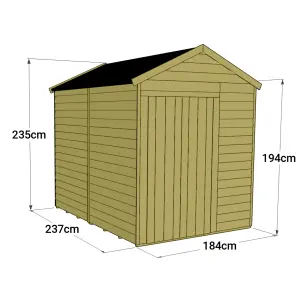 Store More Tongue and Groove Apex Shed - 8x6 Windowless