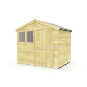 DIY Sheds 8x5 Apex Shed - Single Door With Windows