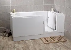 Lisna Waters Bermuda Right Hand Full Length Walk In Bath 1685mm x 750mm Easy Access