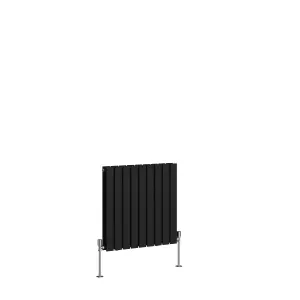 Right Radiators 600x612 mm Horizontal Double Flat Panel Designer Radiator Black