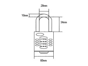 Squire CP60 Heavy-Duty 5-Wheel Combination Padlock - Ultimate Security Lock for Your Belongings