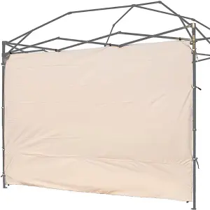 Outdoor Beige Waterproof Sunshade Privacy Panel Gazebo Sidewall Panels Sunwall 304.8cm W x 304.8cm L