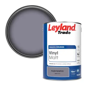 Leyland Trade Vinyl Matt Walls & Ceilings Emulsion Paint Purple Symphony (PPG1172-5) 5L