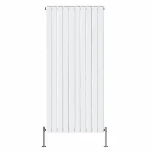 Rinse Bathrooms Vertical Radiators 1800x680mm Flat Panel Column Designer Radiator White Double Radiators Central Heating