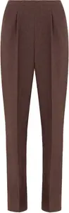 Bonmarche Brown Straight Leg Pull-On Elasticated Trousers, Size: 26