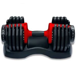 Strongology Urban25 Single Home Fitness Black Red Adjustable Smart Dumbbell from 2.5kg up to 25kg Training Weights