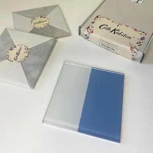 Cath Kidston Stripe Glass Splashback SAMPLE - Blue (100x100mm)