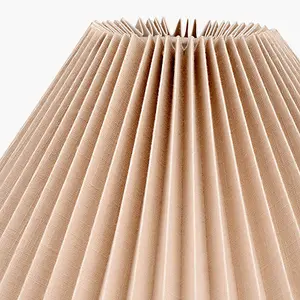 Natural Linen Hard Pleat Tapered Lampshade