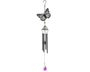 Primus Silhouette Butterfly Wind Chime - Black