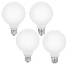 8W E27 Dimmable Globe Light Bulb (Set of 4)