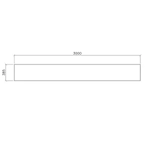 Matt White Slate effect Chamfered straight edge Solid core laminate Worktop (T) 1.2cm x (L) 300cm x (W) 38cm