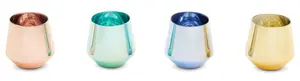 Maison by Premier Auden Set Of Four Glass Tumblers In Assorted Colours