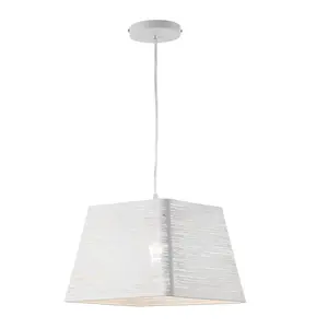 Luminosa Bobby Pendant Ceiling Light, White