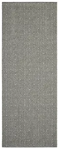 Prague Lead Grey Diamond Heavy duty Mat, 180cm x 67cm