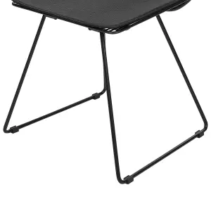 Set of 2 Dining Chairs BEATTY Metal Black