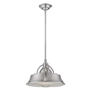 Elstead Cody 2 Light Dome Ceiling Pendant Brushed Nickel, E27