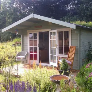 Shire Cannock 10x8 ft & 1 window Apex Wooden Cabin - Assembly service included