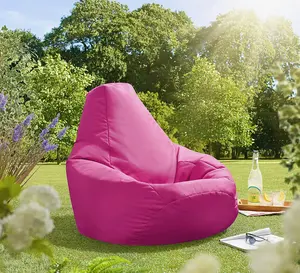 Adult Highback Beanbag for Indoors or Outdoors Ready Filled Bean bags - Pink