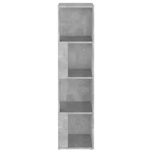 Berkfield Corner Cabinet Concrete Grey 33x33x132 cm Engineered Wood