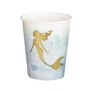 Boland Lagoon Paper Mermaid Party Cup (Pack of 6) White/Blue/Gold (One Size)