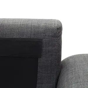 Right-Hand Corner Sofa KIRUNA Dark Grey Fabric Right Hand