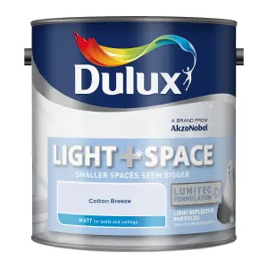 Dulux Light + Space Cotton Breeze Matt Wall paint, 2.5L