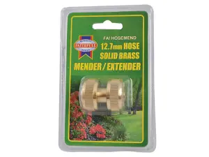 Faithfull  Brass Hose Mender 12.5mm (1/2in) FAIHOSEMEND