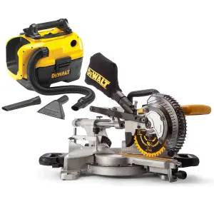 Dewalt DCS365N 18v Cordless XPS 184mm Mitre Saw XPS Bare + DCV584L Vacuum