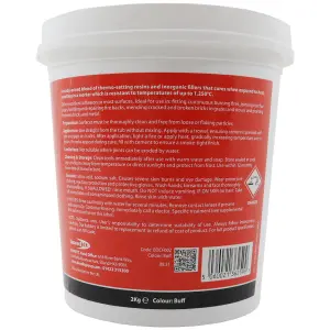 Fire Cement Buff - Ready Mixed Blend of Heat-Resistant Resins and Inorganic Fillers - 2kg Buff