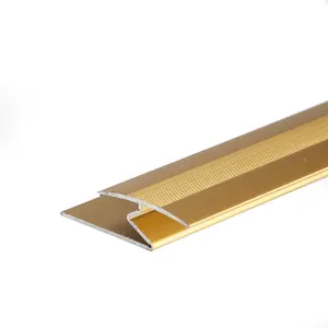 Anodised aluminium z edge carpet profile door floor bar trim 1000mm x 35mm c69 gold