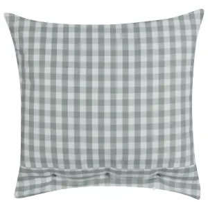 Throw Cushion TALYA 45 x 45 cm Checked Mint Green