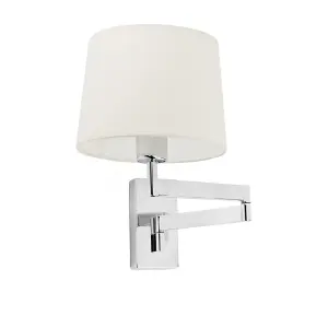 Luminosa Artis Wall Light with Shade Chrome, E27