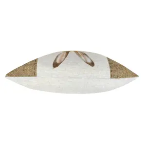 Evans Lichfield Hessian Hare Rectangular Polyester Filled Cushion