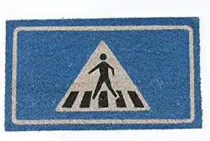 Decorative Coir Entrance Door Mat Pedestrian crossing 70 cm x 40 cm