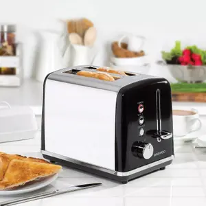 Daewoo Kensington Pyramid Matching 2 Slice Toaster & Kettle Set 1.7L 3000W Retro Bundle Combo Pack