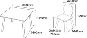 Liberty House Kids Toys Jungle Kids Table & 2 Chairs