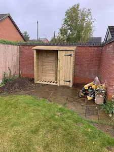 HEAVY DUTY LOGSTORE WITH TOOL SHED 6X6 (HEIGHT FT X WIDTH FT)