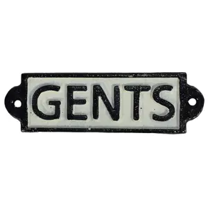 Ladies & Gents Toilet Cast Iron Sign Plaque Door Wall Cafe Shop Pub Hotel Bar