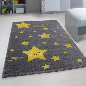 Mustard Stars Rug - Kids - 160x230cm